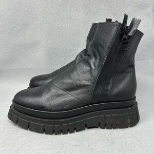 ALL BLACK Lester Lugg Leather Bootie Women's Boot, Women’s Size US 9.5/EU 40